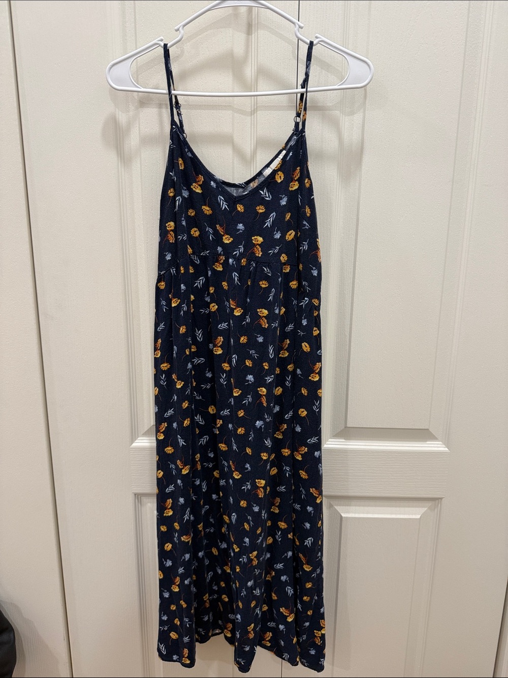 Universal Thread Navy Floral Midi Slip Dress